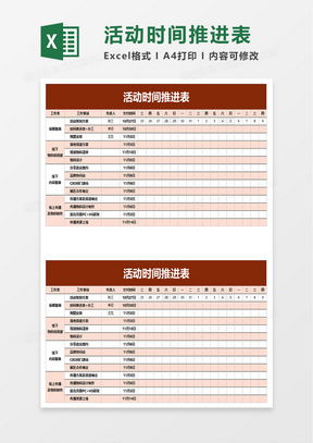 品牌管理中心A組季度規(guī)劃時間推進(jìn)表Excel模板下載與使用指南